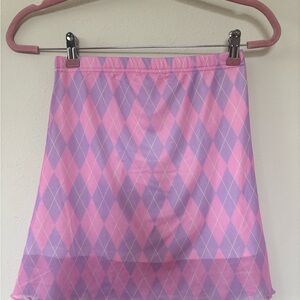 Sugar Thrillz Pink and Lavender Argyle Skirt
